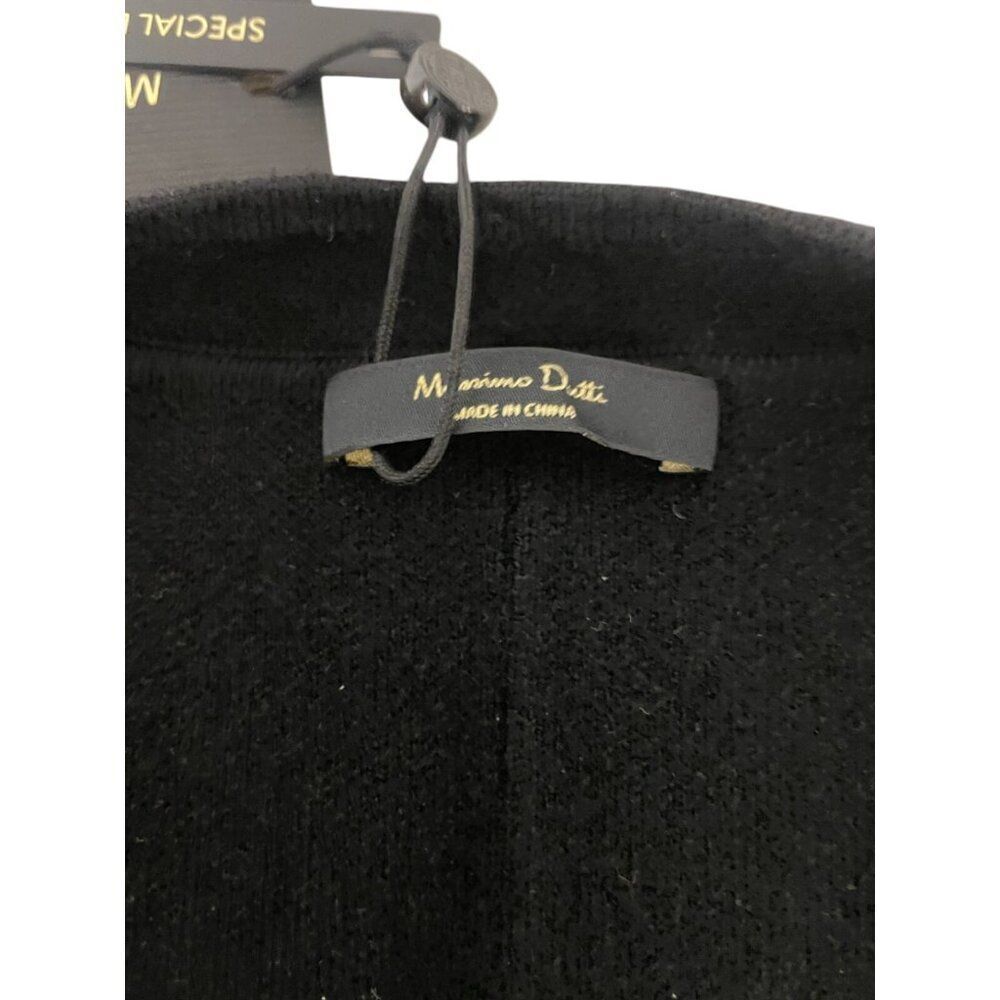 Massimo Dutti Womens Sweater Cardigan Blazer Small S Black Knit 6000/401 NWT - Picture 4 of 10